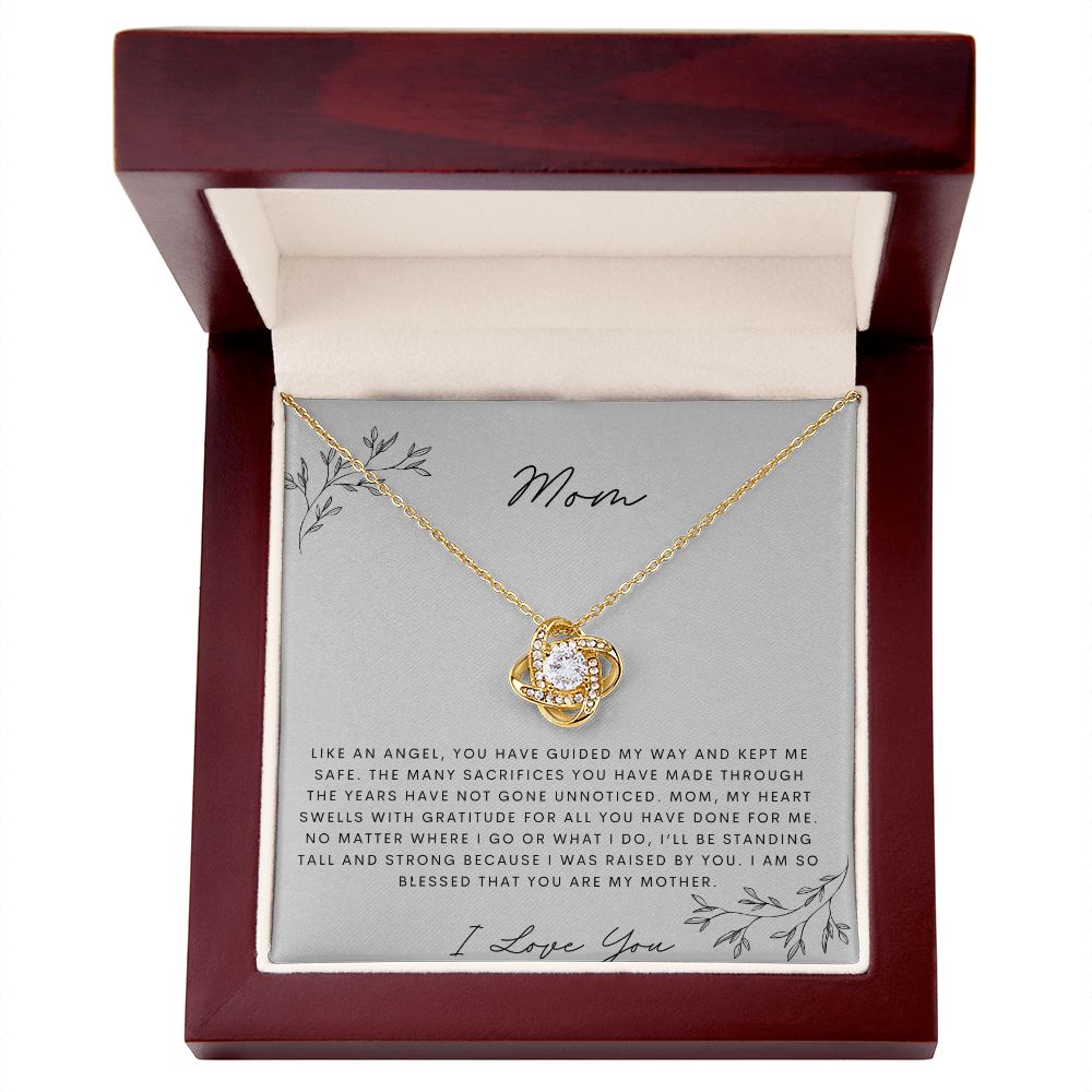 Love Knot Necklace (White and Yellow Gold Options)