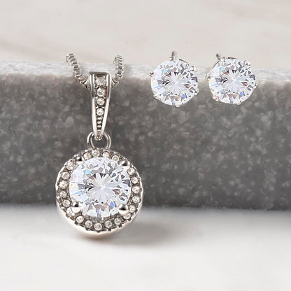 Eternal Hope Necklace and Cubic Zirconia Earring Set